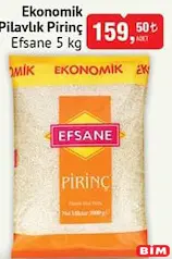 EFSANE EKONOMİK PİLAVLIK PİRİNÇ 5 KG EFSANE EKONOMİK PİLAVLIK PİRİNÇ 5 KG